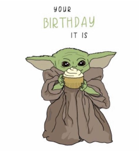 Grogu Birthday Cards, Yoda Happy Birthday, Baby Yoda Birthday, Yoda Card, Yoda Birthday, Birthday Gift Card, Homemade Birthday Cards, Birthday Gift Cards, Unique Birthday