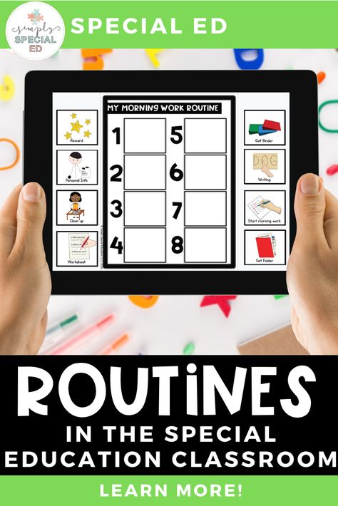 The first 10 days of school are for ROUTINES and RELATIONSHIPS… NOT new content! I'm showing you how I teach routines to my special education students in the first 2 weeks of school and set them up for success year-round! Ideas For The New Year, Classroom Routines And Procedures, Student Binders, First Year Teaching, Special Educational Needs, Classroom Routines, Foreign Language Learning, Education Inspiration, Special Education Students