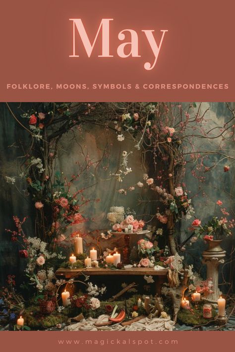 Embrace the lush vitality of 🌿 May with 'Folklore, Moons, Symbols & Correspondences.' Revel in the beauty of Beltane, the Flower Moon's brilliance, and the abundance of life. 🌕🌺 Explore ancient lore, magical symbols, and the energetic correspondences that make May a time of love, growth, and celebration. Perfect for those weaving the vibrant energies of spring into their practice. Let May's magic invigorate your spirit and craft. 💐🔮 May Correspondences, Beltane Correspondences, Witchy Hobbies, Witchy Lifestyle, Spirit Animals Series, Pagan Life, Full Moon In Sagittarius, Magical Symbols, Spirit Animal Meaning