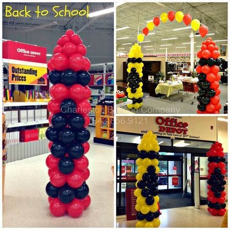 Crayon Balloon Pillar Crayola Birthday Party, Balloons Galore, Balloon Tower, Balloon Garland Diy, Balloon Arrangements, Balloon Sculptures, Balloon Centerpieces, Balloon Backdrop, Balloon Columns