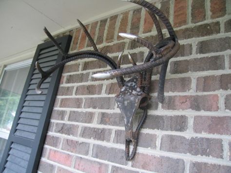 Rebar Antlers - Page 4 - HuntingNet.com Forums Easy Welding Art, Rebar Projects, Miller Welding, Welding Idea, Metal Sculpture Artists, Weld Art, Welded Art, Metal Welding Art, Welding Crafts