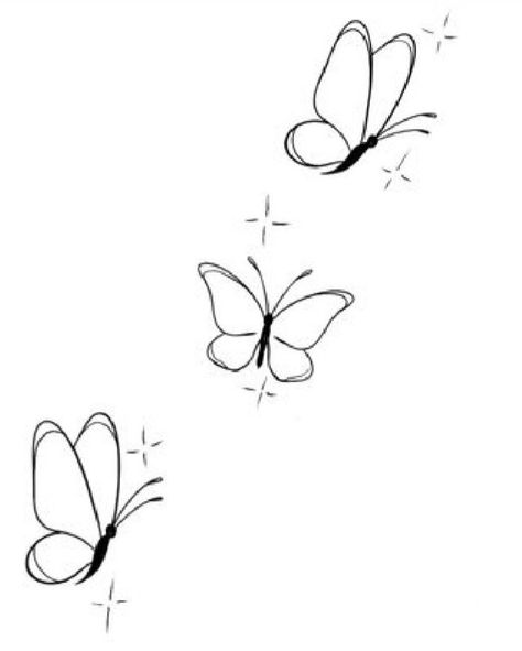 Sideways Butterfly Drawing, Small Butterfly Sketch, Single Needle Butterfly Tattoo, Side Butterfly Drawing, Two Butterflies Tattoo Design, Simple Butterfly Design, Butterfly Outline Tattoo, Simple Butterfly Drawing, Butterfly Drawing Outline