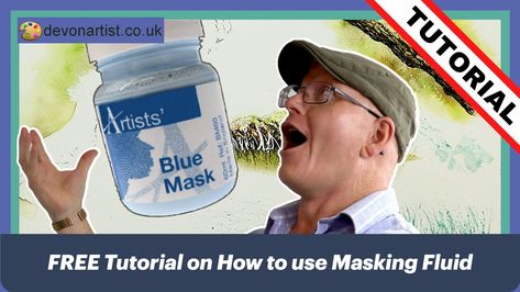 FREE Tutorial on How to use Masking Fluid. This includes 10 fantastic tips, tricks and techniques which will hopefully teach you everything you need to know to start using masking fluid. I have quite a range of 'go-to' tools that I use to apply masking fluid, is there anything else you use? #PaulHopkinson #TheDevonArtist #maskingfluid #howtousemaskingfluid #freetutorial #watercolourtutorial #watercolortutorial #watercolortechniques #watercolortips #watercolorhelp Painting Equipment, Color Lessons, Watercolor Scenery, Watercolor Supplies, Art Tutorials Watercolor, Watercolor Tips, Blue Mask, Watercolor Painting Techniques, Watercolor Art Lessons