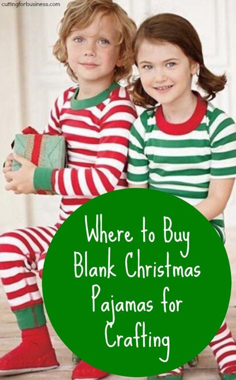 Where to Buy Blank Christmas Pajamas for Silhouette Cameo and Cricut Crafting - by cuttingforbusiness.com Diy Christmas Pajamas, Cricut Christmas Pyjamas, Family Christmas Jammies Svg, Christmas Pajamas T-shirt, Personalized Christmas Pajamas Kids, Christmas Pajama Set Zulily, Pajamas For Teens, Homemade Christmas Decorations, Christmas Pjs