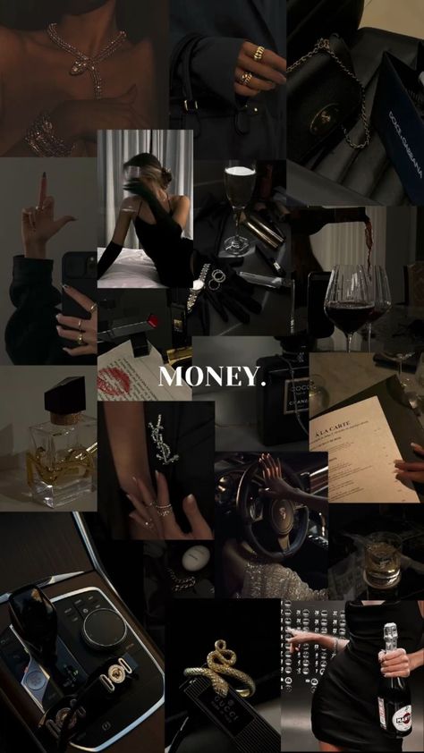 Succes Woman Aesthetic, Vision Board Ideas Rich, Rich Vibes Aesthetic, Dark Money Aesthetic, Classy Rich Aesthetic, Rich Vision Board, Vision Board Rich, Rich Money Aesthetic, Money Aesthetic Dark