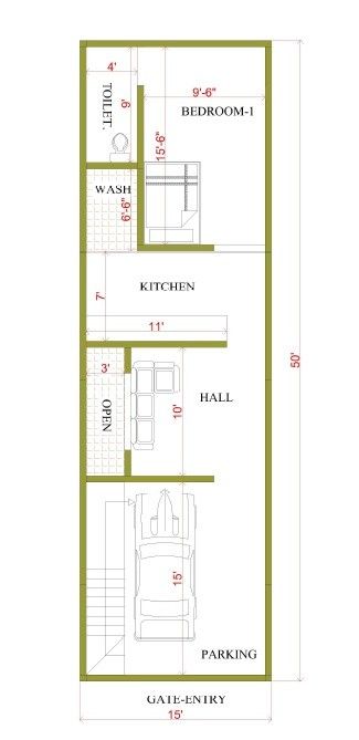 #15x50plan #15x50housedesign #15x50homeplans 15×50 House Plan 2bhk, 15×50 House Plan, 15x50 House Elevation, 12x40 Floor Plan Layout, 15x50 House Plan, 15x40 House Plans, Small House Design Floor Plan, Smart House Plans, House Vastu