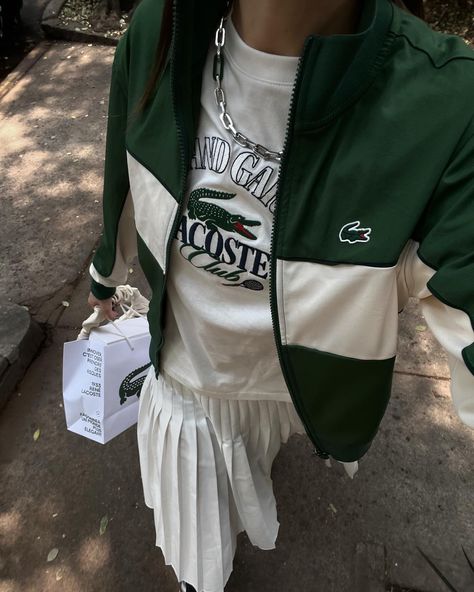 Green moment with @lacoste #lacostejewelry Lacoste Aesthetic Outfit, Lacoste Outfit Women, Lacoste Aesthetic, Lacoste Outfit, Lacoste Women, Aesthetic Girl, Aesthetic Clothes, In This Moment, Green