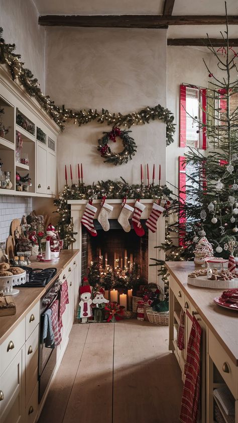 Elegant Farmhouse Christmas Decor Ideas for Every Room in 2024 | Cozy christmas decor, Christmas decorations for the home, Christmas house decorations indoor . #Elegant_Cozy_Christmas_Decor #Natal #Christmas_Vintage_Aesthetic #Christmas_House_Decorations_Indoor Vintage Christmas Decor Ideas Kitchen, Elegant Christmas Diy, Christmas Wonderland Decorations, Christmas House Interior, Christmas House Decorations Indoor, Christmas Decorations Kitchen, Christmas Kitchen Decorations, Vintage Christmas Ideas, Vintage Christmas Kitchen