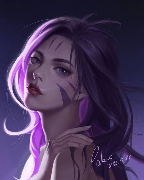 by PaKco Purple Hair, League Of Legends, Purple, Hair, Art