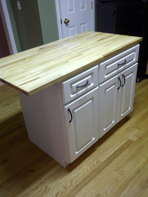 Misadventures in DIY:: Kitchen Island: Part 1 Kitchen Island Cheap, Cheap Kitchen Islands, Cheap Kitchen Makeover, Cheap Kitchen Remodel, Kitchen Island Cabinets, Diy Kitchen Table, Cheap Kitchen Cabinets, Building A Kitchen, Kitchen Diy Makeover