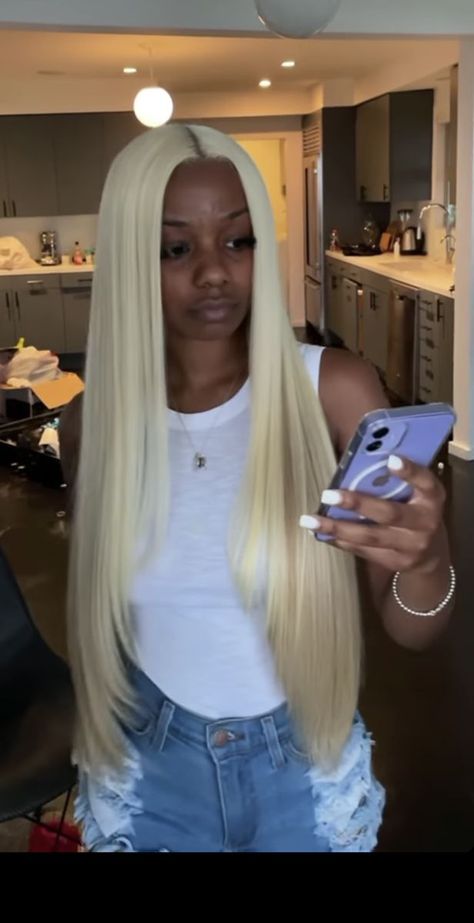 Stand Out from the Crowd with Unique Hairstyle Ideas | Be Uniquely You India Love Blonde Wig, 613 Blonde Side Part, Blond Sew In With Leave Out, Blonde Buss Down Middle Part, 613 Middle Part Buss Down, 613 Wig Styles, 613 Hair On Black Women, 613 Blonde Weave Sew In, Blonde Hairstyles Black Women