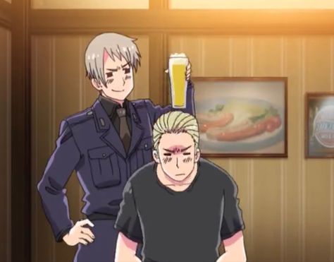 Germany And Italy Hetalia, Hetalia Screencaps, Germany Hetalia, Prussia Hetalia, Hetalia Prussia, Pregnant Man, Hetalia Germany, Cute Husband, Germany And Prussia