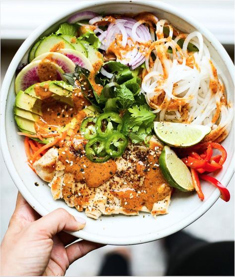 Whole 30 Spring Roll Bowl by the Defined Dish - Camille Styles Spring Roll Bowl, The Defined Dish, Defined Dish, Spring Roll Bowls, Healthy Cheese, Chicken Spring Rolls, Camille Styles, Spring Roll, Chow Mein