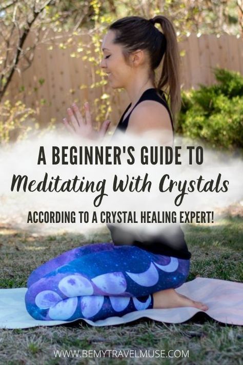 Interested in meditating with crystals? Here's an expert's guide to crystals meditation, perfect for beginners. Learn how to meditate with crystals, and the best crystals for your intentions. Meditate With Crystals, Meditating With Crystals, Guide To Crystals, Crystals For Meditation, Crystals Meditation, Learn How To Meditate, Meditation Methods, How To Meditate, Types Of Meditation