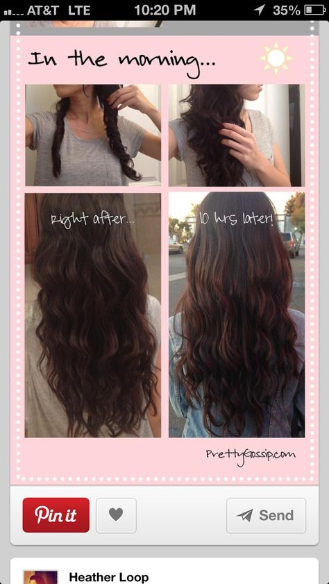 . Curl Hair Overnight, Curl Hair Without Heat, Heatless Curls Overnight, Everyday Curls, Straight Wavy Hair, Wavy Hair Overnight, Curly Hair Overnight, Wavy Hairstyles Tutorial, Hair Without Heat