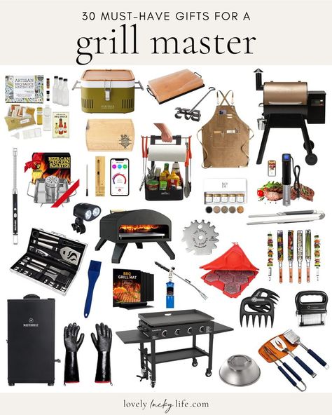 Do you have a friend or family member who loves to grill? If so, you may be wondering what to get them for their next birthday or special occasion. Look no further than this gift guide, which features a variety of grilling tools and accessories that are sure to impress any grill master. #giftideas #giftguide #fathersday #giftsfordad #giftsforhim #grilling #bbq #grillmaster Grill Accessories Gifts, Smoker Cooking, Backyard Grilling, Bbq Gifts, Backyard Kitchen, Grilling Gifts, Bbq Smokers, Best Bbq, Grilling Tools