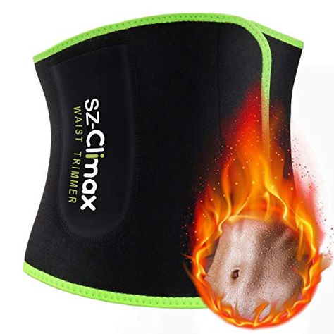 SZCLIMAX Waist Trimmer - Accelerates Weight Loss, Fat Burning, Back Support, Neoprene Sauna Slimming Belt, Best Abdom... Stomach Wrap, Running Help, Waist Trimmer Belt, Best Waist Trainer, Sweat Belt, Waist Trimmer, Biceps And Triceps, Home Workout Equipment, Waist Trainer Corset