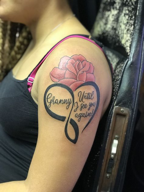 Granny Tattoo Ideas, Tattoo For Grandma Alive, Granny Tattoo Memories, Rip Grandma Tattoos Black Women, Rip Granny Tattoo, Tattoos For Granny Passing, Tattoo For Grandparents Passing, Rip Tattoos For Grandma, Tattoo For Nana Passing