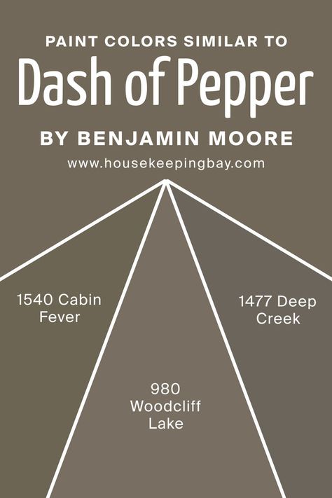 Colors Similar to Dash of Pepper by Benjamin Moore Balboa Mist, Cool Undertones, Cabin Fever, Exterior Brick, Trim Color, Coordinating Colors, Benjamin Moore, Paint Color, Exterior Paint