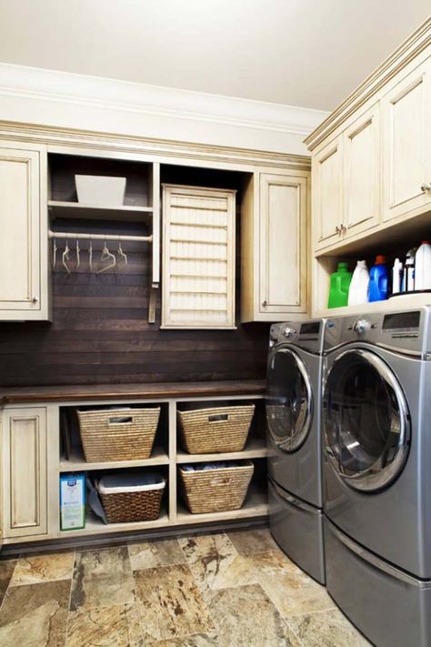 Small Laundry Room Design Ideas with Wood #laundryroom #small  #design #decorhomeideas Laundry Room Size Layout, Small Laundry Room Design Ideas, Small Laundry Room Design, Laundry Room Idea, Wood Kitchen Backsplash, Mud Room Ideas Entryway, Small Home Storage, Laundry Storage Ideas, Narrow Laundry Room