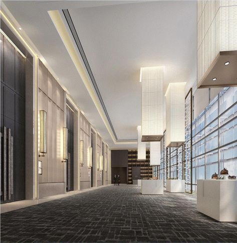 Residence Lobby, Hotel Doors Design, Hotel Lobby Reception, Ballroom Design, Church Building Design, Hotel Corridor, Public Hotel, Function Hall, Hotel Ballroom