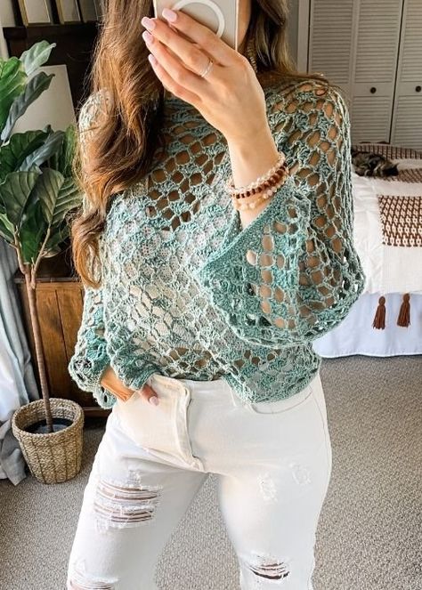 Lace Crochet Top, Skirt Patterns, Crochet Sweater Pattern Free, Mode Crochet, Crochet Ladies Tops, Crochet Tops Free Patterns, Crochet Lace Top, Crochet Summer Tops, Crochet Tunic