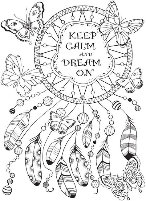 Welcome to Dover Publications Dream Catcher Coloring Pages, A Coloring Page, Adult Colouring Printables, Quote Coloring Pages, Dover Publications, Free Adult Coloring Pages, Printable Adult Coloring Pages, Adult Coloring Book Pages, Pola Sulam