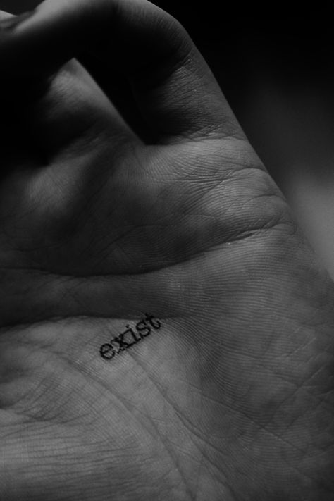 Exist tattoo Exist Tattoo, See Things Differently, No Respect, The Misfits, Under My Skin, Tattoo Blog, Pattern Tattoo, Little Tattoos, Small Tattoo