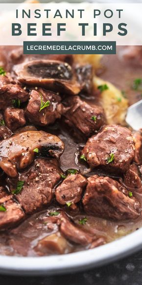 Instant Pot Beef Tips, Beef Tips And Rice, Beef Stew Meat Recipes, Instant Pot Stew, Beef Tip Recipes, Beef Recipe Instant Pot, Over Mashed Potatoes, Beef Tips And Gravy, Stew Meat Recipes