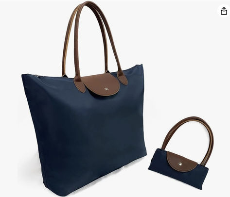 TOP-GRADE MATERIAL: High density thicker Micro fabric + Smooth and durable zipper + Softer polyester lining
HIGH CAPACITY & LIGHTWEIGHT: Handle is 8", the tote bag body is 18"(L)*13"(H)*4.5 "(W) which is easy to carry all your daily belongings, even your 16" laptop. And the weight just about 1.2 pounds, is really lightweight for a superior materials bag! Navy Tote Bag, Longchamp Purse, Longchamp Bags, The Tote Bag, Kids Luggage, Medium Tote, Handle Bag, Bag For Women, Classroom Management