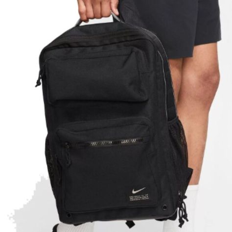 Nike Utility Speed Training Backpack BLACK/ENIGMA STONE Color- NWT Speed Training, Must Have Items, 6 D, Black Backpack, Stone Color, The Go, Water Bottle, Train, Backpacks