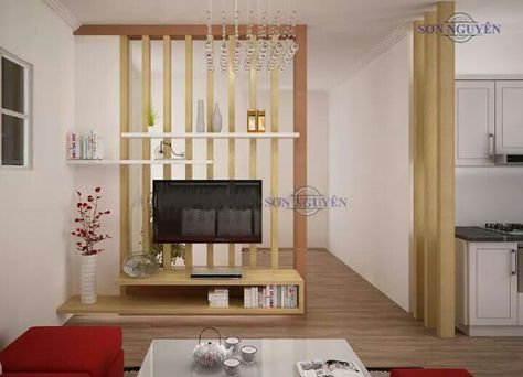 Wall Divider Tv Unit, Tv Cabinet Partition Room Dividers, Living Room Partition Design With Tv, Tv Divider Design For Living Room, Living Room Divider With Tv Unit, Partition Wall With Tv Unit, Divider With Tv, Tv Cabinet Partition, Partisi Tv