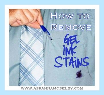 How to Clean Gel Ink Stains from Clothing - A reader asked me how to clean gel ink stains from clothing, because using hairspray won’t remove gel stains. Clean Hacks, Clean Baking Pans, Cleaning Painted Walls, Cleaning Tips Tricks, Deep Cleaning Tips, Laundry Tips, Ink Stains, Cleaning Tricks, Stain Removal