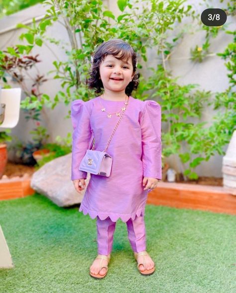 Kids Eid Dress, Girls Eid Dress, Baby Dress Diy, Eid Dress, Kids Ethnic Wear, Kids Dress Collection, Kids Frocks Design