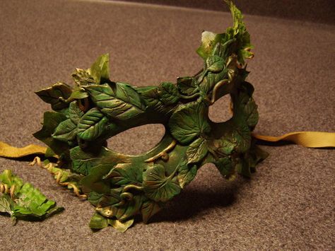 Greenman Mask by ~Redbeardedviking on deviantART Green Masquerade Mask Men, Greenman Mask, Beltane Festival, Leaf Mask, Mannequin Parts, Nature Mask, Adult Fairy Costume, Mens Masquerade Mask, Fairy Tea Parties