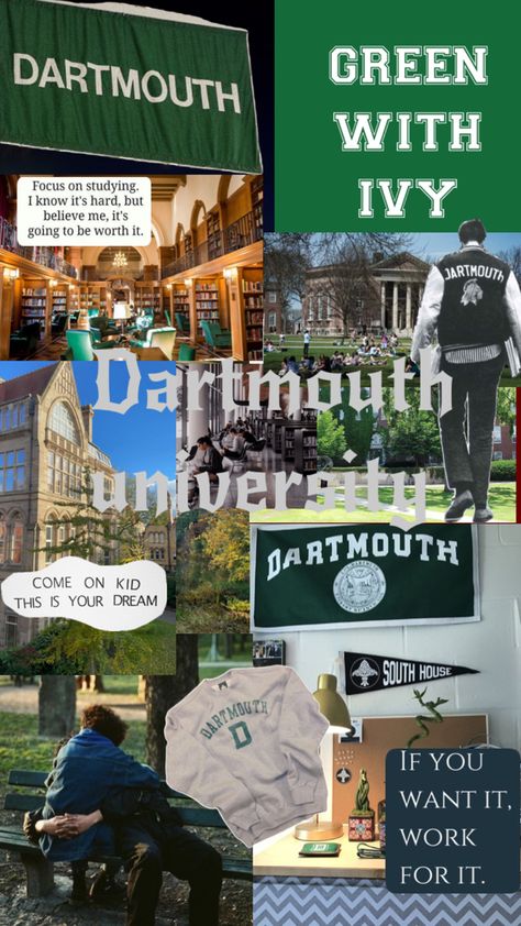 Dartmouth University, College Inspiration, College Vision Board, Dartmouth College, College Aesthetic, School Organization Notes, Dream College, Life Board, Dream School