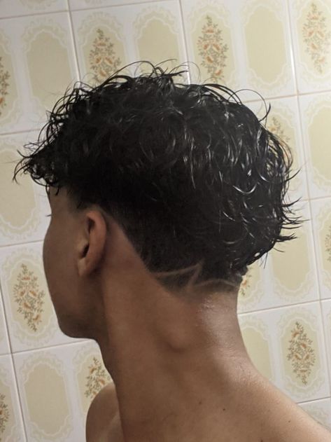 Amazing Haircut Designs for Men (Detailed Gallery) | Simple & Easy Haircut Design Ideas For Men Curly Hair Men Haircut Taper, Subtle Mullet Men Curly, Perm For Boys, Straight Hairstyles Men Short, Mid Taper Blowout, V Haircut For Short Hair, Mid Fade Curly Hair, Men Perm Hairstyles, Permed Hairstyles Men