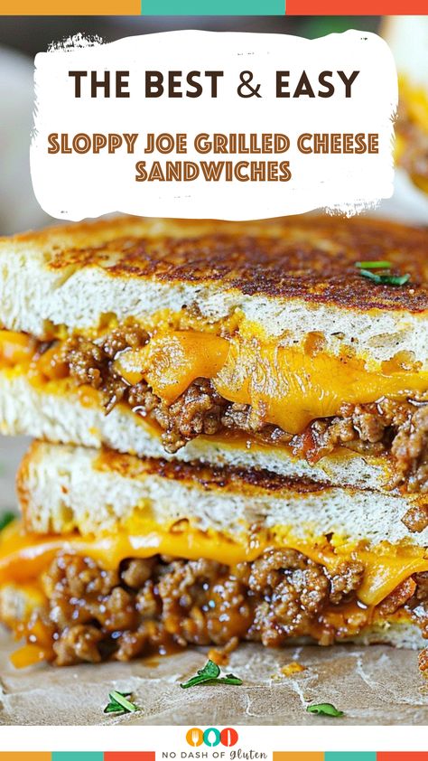 Classic Sloppy Joe Grilled Cheese Grilled Cheese Sloppy Joe Sandwich, Texas Toast Dinner Ideas, Sloppy Joe Grilled Cheese Sandwiches, Sloppy Joe Toast, Sloppy Joe Bar Party, Texas Toast Recipe Ideas, Texas Toast Recipe, Sloppy Joe Grilled Cheese, Best Spaghetti Recipe