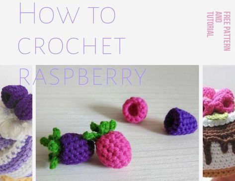 Free Crochet Mushroom, Crochet Raspberry, Mushroom Patterns, Crochet Snowman, Crochet Fruit, Crochet Mushroom, Crochet Food, How To Crochet, Crochet Patterns Amigurumi