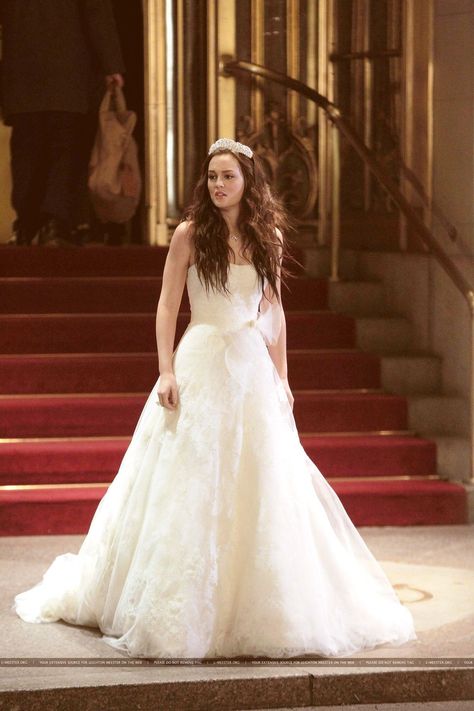 Blair Waldorf Wedding, Serena Blair, Vera Wang Wedding Gowns, Fairytale Wedding Gown, Estilo Blair Waldorf, Blair Waldorf Outfits, Blair Dress, Stile Blair Waldorf, Blair Waldorf Style