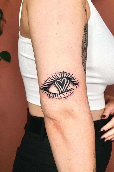 Tattoos Geometric, Heart Tattoo Designs, Eye Tattoo, Dope Tattoos, Simplistic Tattoos, Piercing Tattoo, Creative Tattoos, Tattoo Stencils, Mini Tattoos