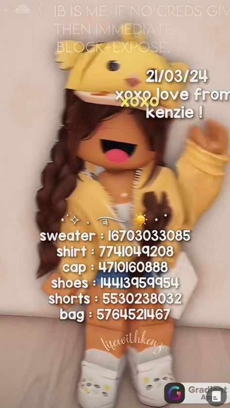 Credits to 🆙 Bloxburg Outfit Codes Kids Girl, Kids Berry Avenue Codes, Berry Avenue Codes Kid Girl, Child Berry Avenue Codes, Berry Avenue Child Outfit Codes, Berry Avenue Kid Outfit Codes, Kid Outfit Codes, Berry Ave Kid Codes, Berry Avenue Kid Codes