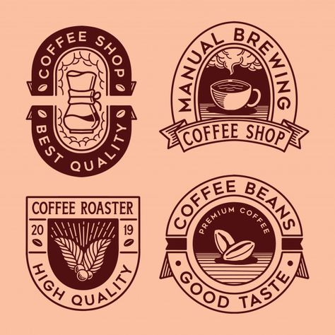 Cafe Logos, Cafe Logo Design, Coffee Shop Branding, Logos Retro, Coffee Collection, Rustic Logo, Logo Y, Logo Coffee, Drinks Packaging Design