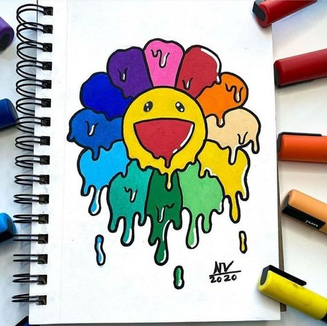 Small Posca Drawings, Cute Things To Draw With Posca Markers, Posca Ideas Simple, Marker Art Easy Ideas, Posca Marker Art Ideas Simple, Drawing Ideas With Markers Aesthetic, Posca Canvas Ideas, Easy Drawings With Posca Markers, Kaws Drawing Ideas