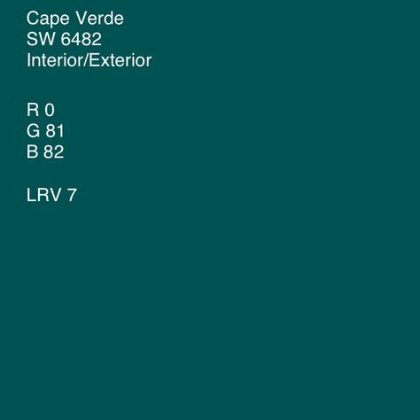 Cape Verde - Sherwin Williams Exterior Door Styles, Craftsman Front Doors, Rustic Doors Interior, Teal Bedroom, French Doors Exterior, Door Colors, Paint Color Schemes, Cape Verde, Paint Color Palettes