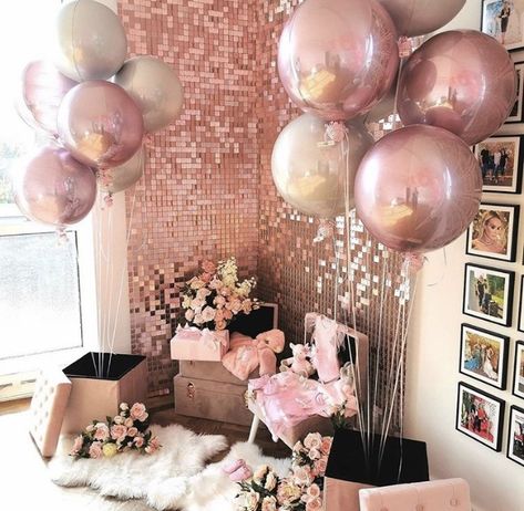 Surprise Birthday Decorations, Birthday Decorations At Home, Sequin Wall, Birthday Party Planner, Happy Birthday Decor, Birthday Room Decorations, Simple Birthday Decorations, 21st Birthday Decorations, Birthday Wall