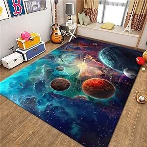 Planet Pattern, Kids Bedroom Space, Living Room Throws, Outer Space Planets, Dining Room Floor, Space Rugs, Floor Area Rugs, Treasure Planet, Bedroom Modern