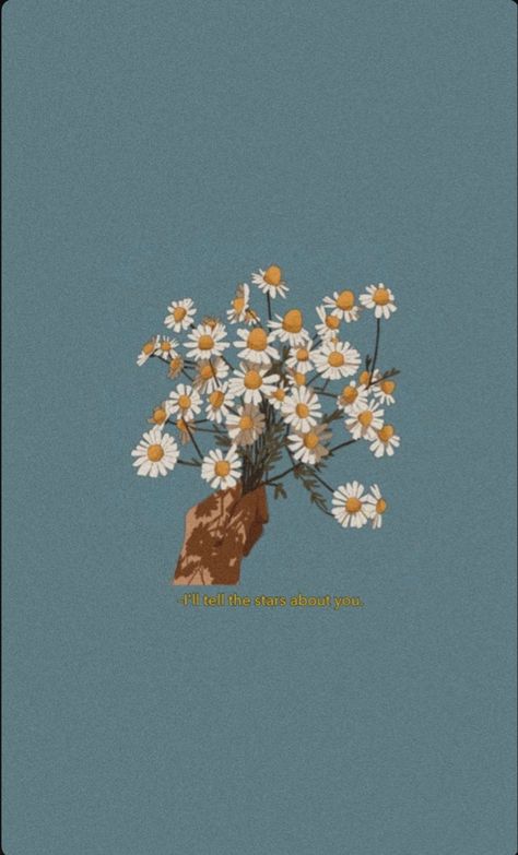 Wallpaper Aesthetic Flower, Daisy Quotes, Flower Cartoon, Phone Wallpaper Boho, Daisy Wallpaper, Iphone Wallpaper Kawaii, Flower Icons, Aesthetic Flower, Cartoon Flowers