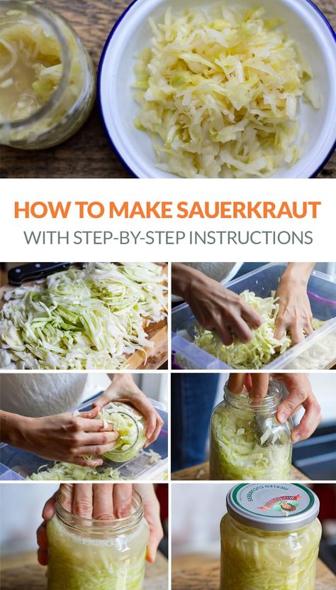 Sour Kraut Recipe, Sour Crout Recipe, Sour Crout, Fermenting Cabbage, Easy Sauerkraut Recipe, Food Fermentation, Sour Kraut, Canning Preserves, Weston Price