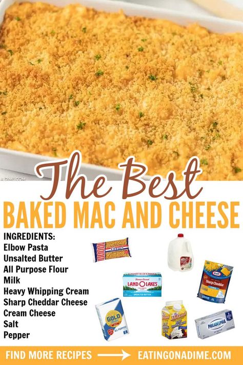 Homeade Mac And Cheese, Homemade Creamy Mac And Cheese, Best Baked Mac And Cheese Recipe, Easy Baked Mac And Cheese, Bread Crumb Topping, Creamy Mac And Cheese Recipe, Homemade Mac And Cheese Recipe Easy, Homemade Mac And Cheese Recipe Baked, Thanksgiving Mac And Cheese